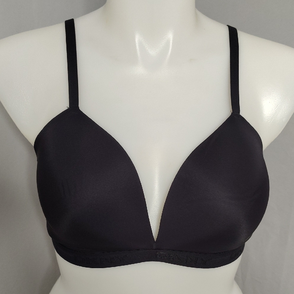 Dkny Black Plunge Bra with Adjustable Straps